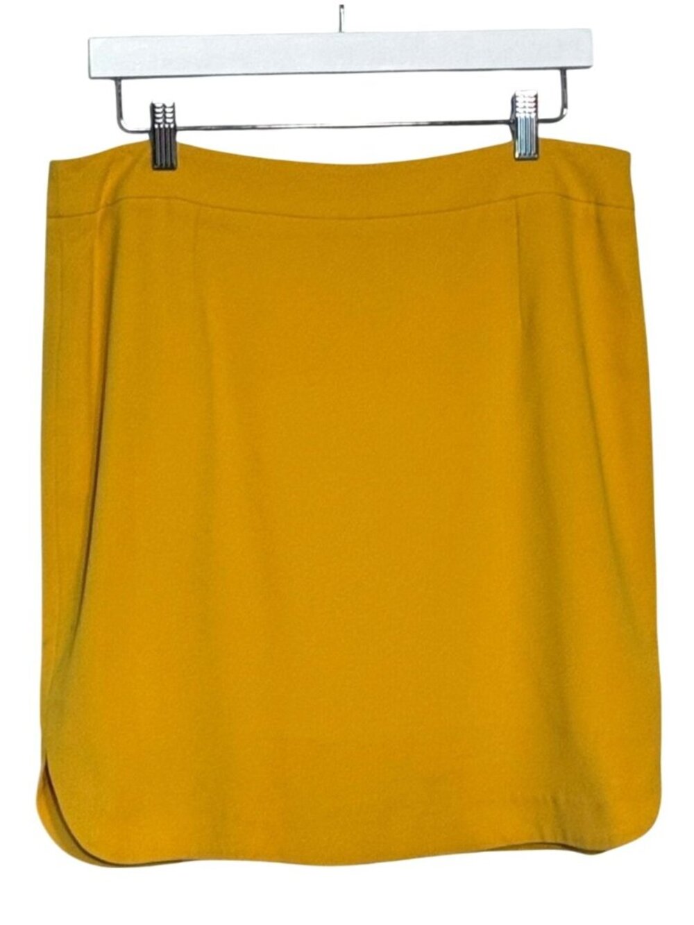 Cremieux Women's Mustard Yellow Mini Skirt Size 12 Fully Lined Stylish
